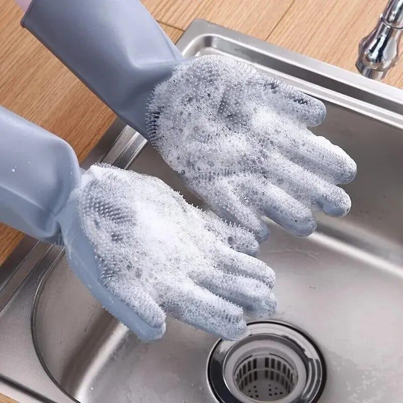 Silicone Dish Washing Gloves Pack Of 2
