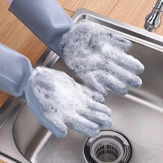 Silicone Dish Washing Gloves Pack Of 2