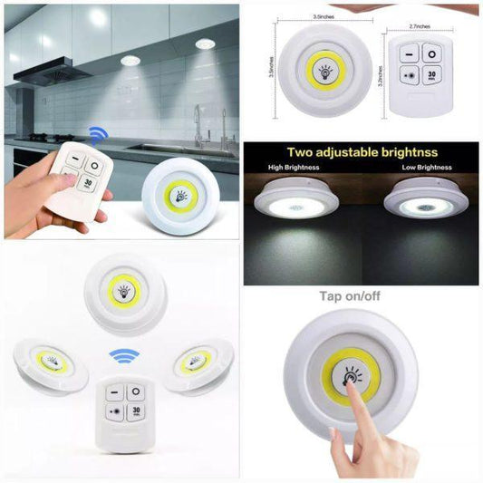 Multicolor Rechargeable Led Light With Remote Control 3 PCS
